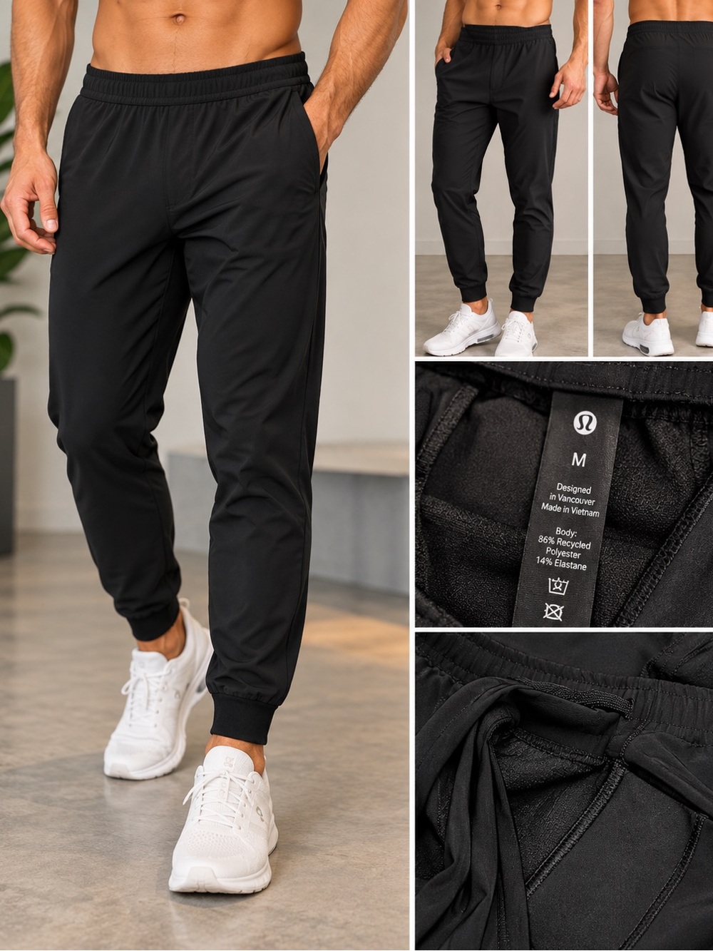 lululemon athletica Men’s Black Performance Joggers
